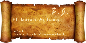 Pittersch Julianna névjegykártya